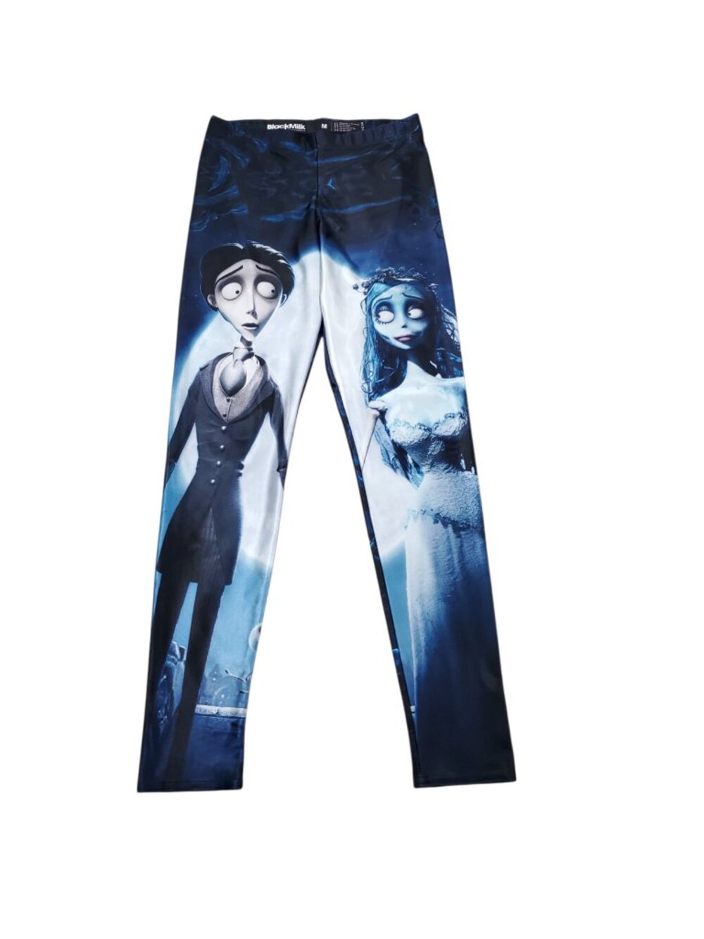 Blackmilk Corpse Bride Tim Burton Blue Leggings Emily Victor Size Medium Aus